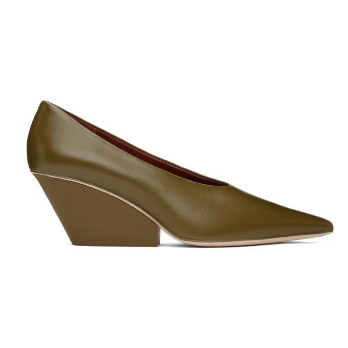River Island tie up heeled sandal in dark khaki | ASOS | Sandals heels,  River island heels, Heels